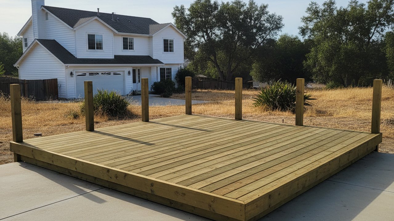 Charis Deck Solutions crew working on a home