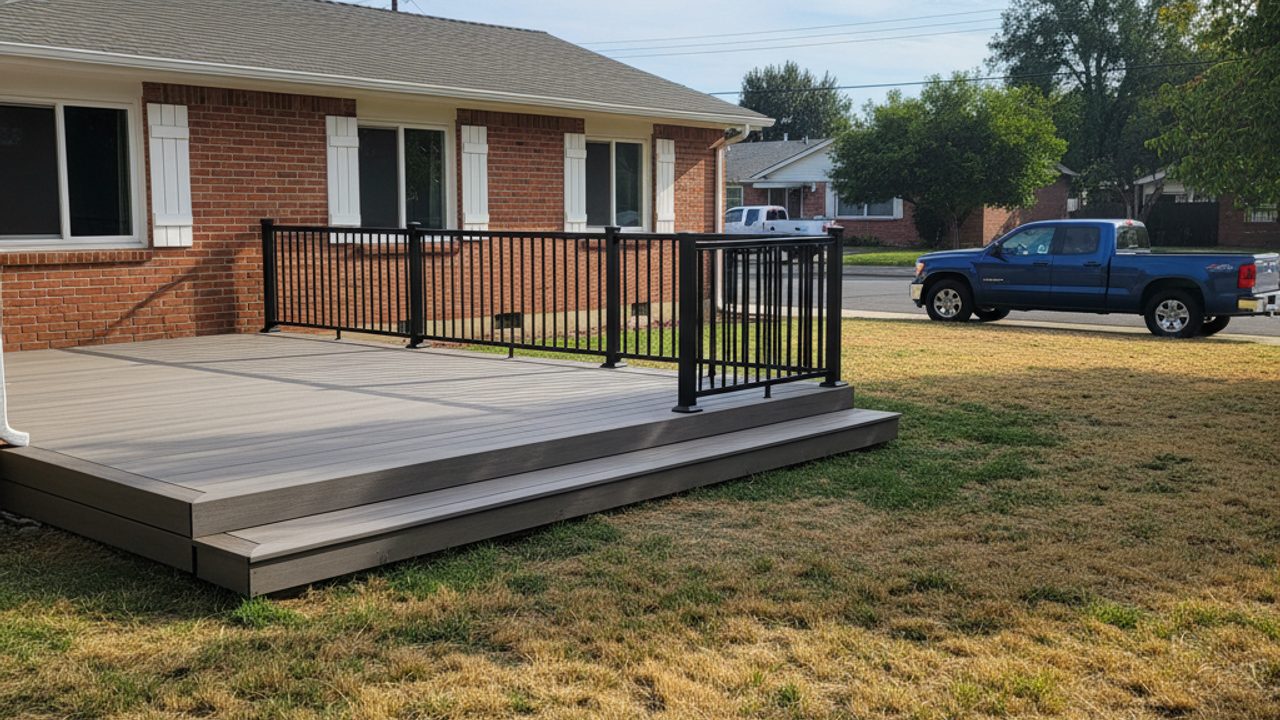 Custom Deck Design completed by Charis Deck Solutions in Tracy, CA