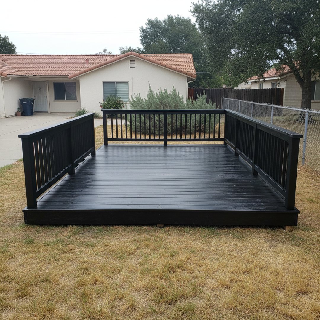 Custom Deck Design completed by Charis Deck Solutions in Modesto, CA